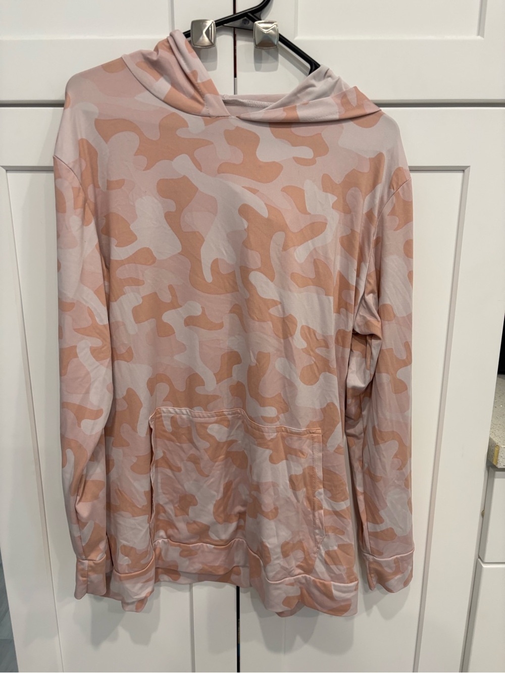 Light Pink Camo Hoodie Sweatshirt - Women